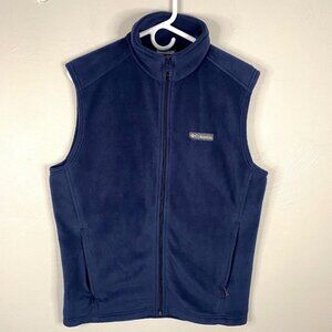 Columbia Women's Benton Springs Vest Blue Full Zip Fleece Warm Cozy Size Small